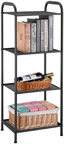 MAX Houser 4 Tier Standing Shelf Units Storage Rack, Charcoal Gray - Image 6