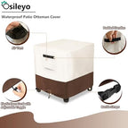 Waterproof Patio Ottoman Cover, Square Patio Small Side Table Cover, Heavy Duty - Image 4