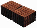 20 PCS Interlocking Deck Tiles, Solid Wood Patio Flooring Outdoor Waterproof by Unknown