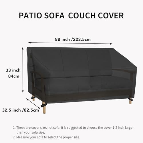 Easy-Going Heavy Duty Outdoor Bench Couch Cover, 88Wx32.5Dx33H inch - Image 3