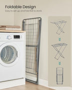SONGMICS Clothes Drying Rack, Heavy Duty, 4 Gullwings - Image 4