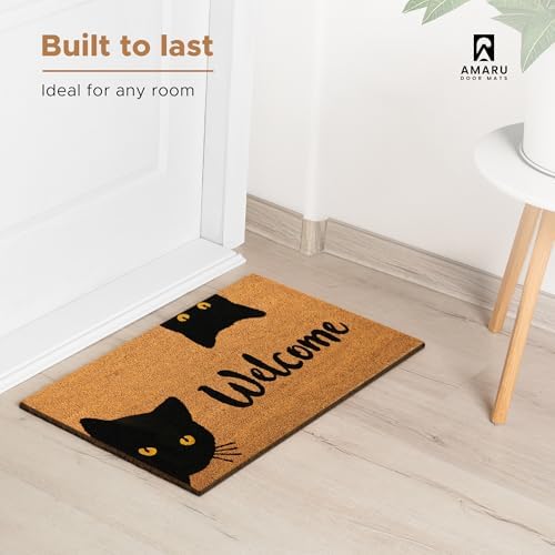 Coir Welcome Mat, Welcome Cats, 24 x 36 in - Image 5