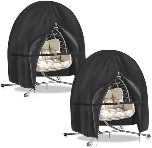 RICHIE 90”x78” Patio Double Egg Chair Cover Waterproof & UV Resistant, by RICHIE
