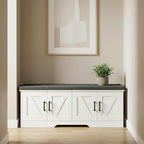HOMSHO Farmhouse Shoe Storage Bench - Image 4