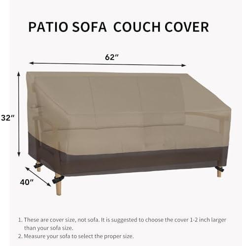 Easy-Going Heavy Duty Outdoor Bench Couch Cover, 62Wx40Dx32H inch - Image 6