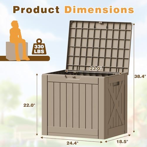 Flamaker Resin Deck Box 40 Gallon Waterproof Outdoor Storage Box - Image 4