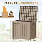 Flamaker Resin Deck Box 40 Gallon Waterproof Outdoor Storage Box - Image 4