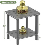 Outdoor Side Table with 2-Tier, Bamboo Small Patio Adirondack Tables - Image 2