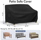 Richwon Outdoor Couch Cover Waterproof, 3-Seater Outdoor Sofa Cover, Patio - Image 2