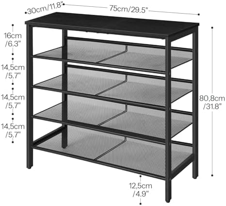 HOOBRO Shoe Rack for Entryway, 5-Tier Shoe Organizer - Image 3