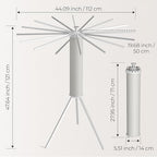 Aluminum Tripod Clothes Drying Rack, Foldable Portable Garment Stand, Space - Image 2