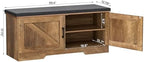 HOMSHO Farmhouse Shoe Storage Bench - Image 3
