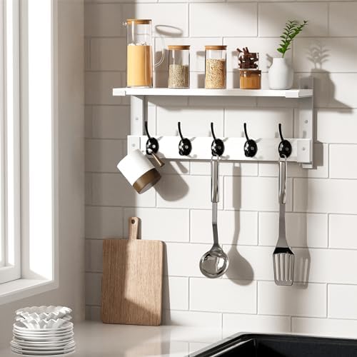 Oraich Wall Hooks with Shelf, Coat Rack Wall Mount - Image 6