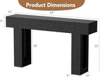 63 Inch Long Console Table, Narrow Rectangular Sofa Table Behind The Couch - Image 2