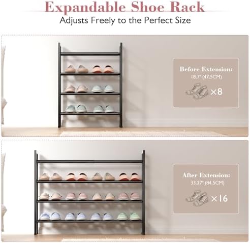 Bumusty 4 Tier Expandable Shoe Rack - Image 5