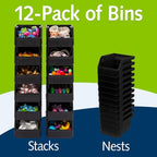 ReadySpace Extra-Small Stackable Plastic Storage Bins - Image 3
