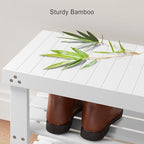 Pipishell 3 Tier Bamboo Shoe Rack Bench - Image 6