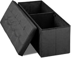 SUPER DEAL 43 Inches Storage Ottoman Bench, Folding Footrest - Image 7