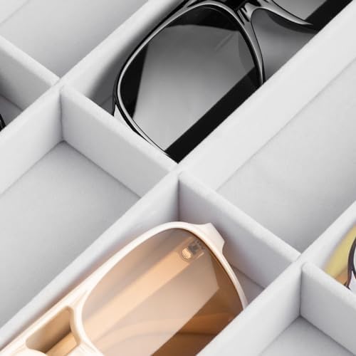 Frebeauty 8-Slot Sunglass Organizer, Velvet Sunglass Holder - Image 5