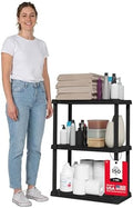 IRIS USA Plastic Storage Shelves |Made in USA| 33"H x 24"W x 12"D by IRISUSA