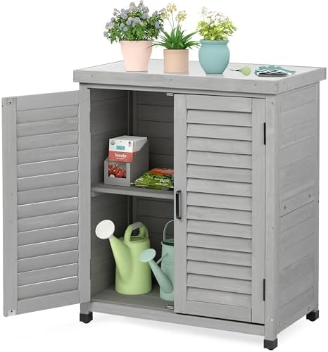 Outdoor Storage Cabinet & Potting Bench Table by OutdoorFurniture