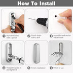 Foldable Wall Hook, 4 Pack, Screw Mounted, Heavy Duty Coat Hooks - Image 6