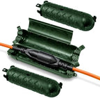 Yojoe 3 Pack Compact Green Outdoor Extension Cord Cover Waterproof Electrical by YOJOE