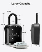 Puroma Key Lock Box Outdoor 4 Digit Code Combination Lockbox House, 1 Gray - Image 4