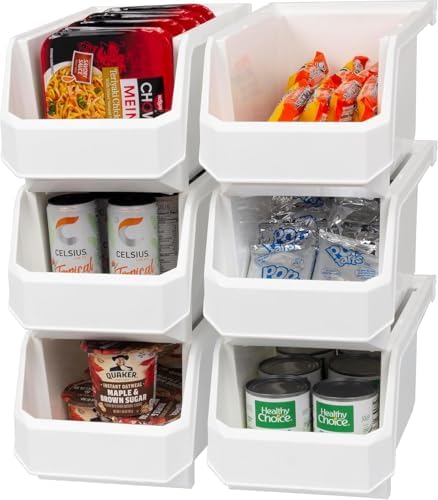 ReadySpace Large Stackable Plastic Storage Bins by Akro-Mils