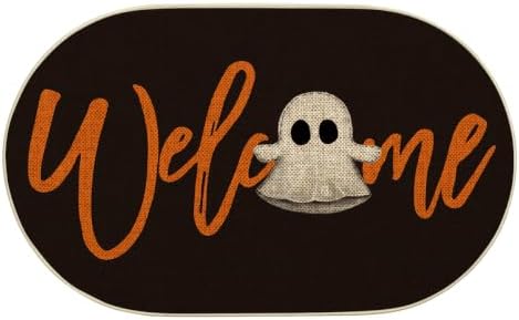 Artoid Mode Boo Halloween Welcome Oval Doormat, Home Decor Low-Profile Switch by ArtoidMode