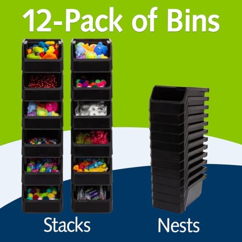 ReadySpace Small Stackable Plastic Storage Bins - Image 3