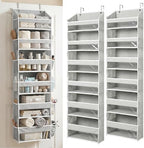 HOMELUX THEORY Over the Door Organizer, 100D Fabric, Light Gray 2pc by HomeluxTheory