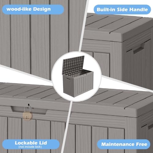 Outdoor Storage Box Waterproof, 50 Gallon Deck Box - Image 5