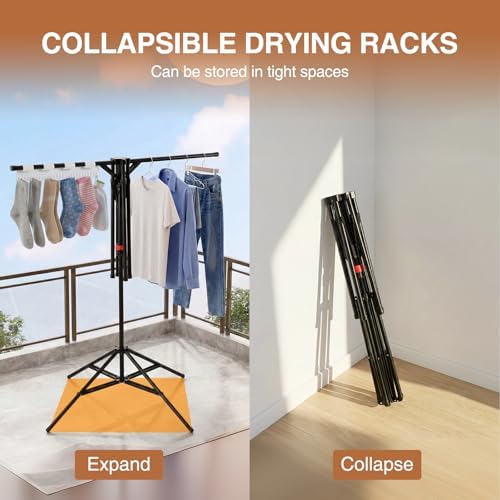 4-Leg Foldable Clothes Drying Rack - Image 6