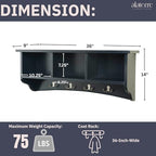 Alaterre Shaker Cottage Wall-Mounted Coat Rack - Image 3
