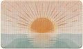Boho Abstract Sun Beach Doormat 16X24inch, Ocean Sunshine Decor Floor Mat by Unknown