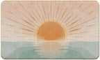 Boho Abstract Sun Beach Doormat 16X24inch, Ocean Sunshine Decor Floor Mat by Unknown