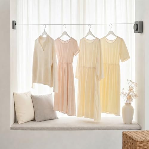 Retractable Clothesline Indoor & Outdoor, Anti-Sag Heavy Duty Retracting - Image 2