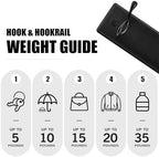 Badiano Heavy Duty Wooden Coat Rack, Wall-Mounted Organizer, 9 Inch - Image 3
