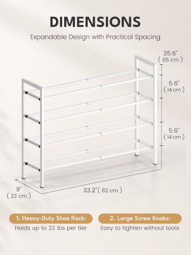 Bumusty 4 Tier Expandable Shoe Rack - Image 3