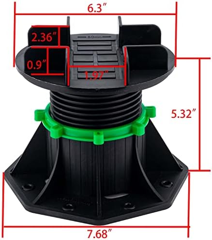 8Pack Adjustable Plastic Pedestal Paver, Floor Slate Support Floor Lift - Image 2