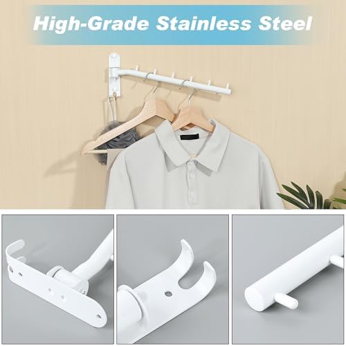 Alise Wall Mounted Clothes Drying Rack, Swivel Clothes Hanger - Image 5