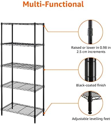 Amazon Basics 5-Shelf Multipurpose Adjustable Steel Garage Shelving Unit - Image 5