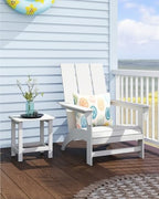 Set of 2 HDPE Outdoor Side Table, Weatherproof Small Outdoor Table - Image 2