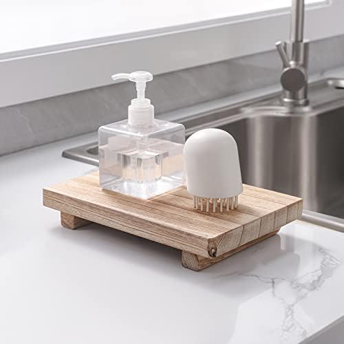 Wood Bathroom Tray Farmhouse Decor Kitchen Soap Holder - Image 3