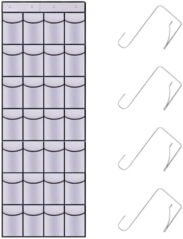 28 Mesh Pockets Hanging Over the Door Shoe Organizer by Unknown