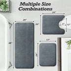 HUXMEYSON Bathroom Rugs Sets 3 Piece, Non-Slip & Quick Dry Bath Mat Set - Image 2