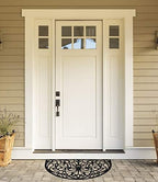 DII Rubber Doormats Collection All Weather, Wrought Iron Half Round - Image 2