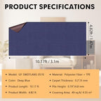 Grefinity Marine Carpet, 5 FT x 10 FT Deep Blue Indoor Outdoor Carpet - Image 2
