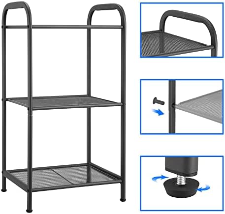 MAX Houser 3 Tier Extendable Industrial Storage Rack, Charcoal Gray - Image 4